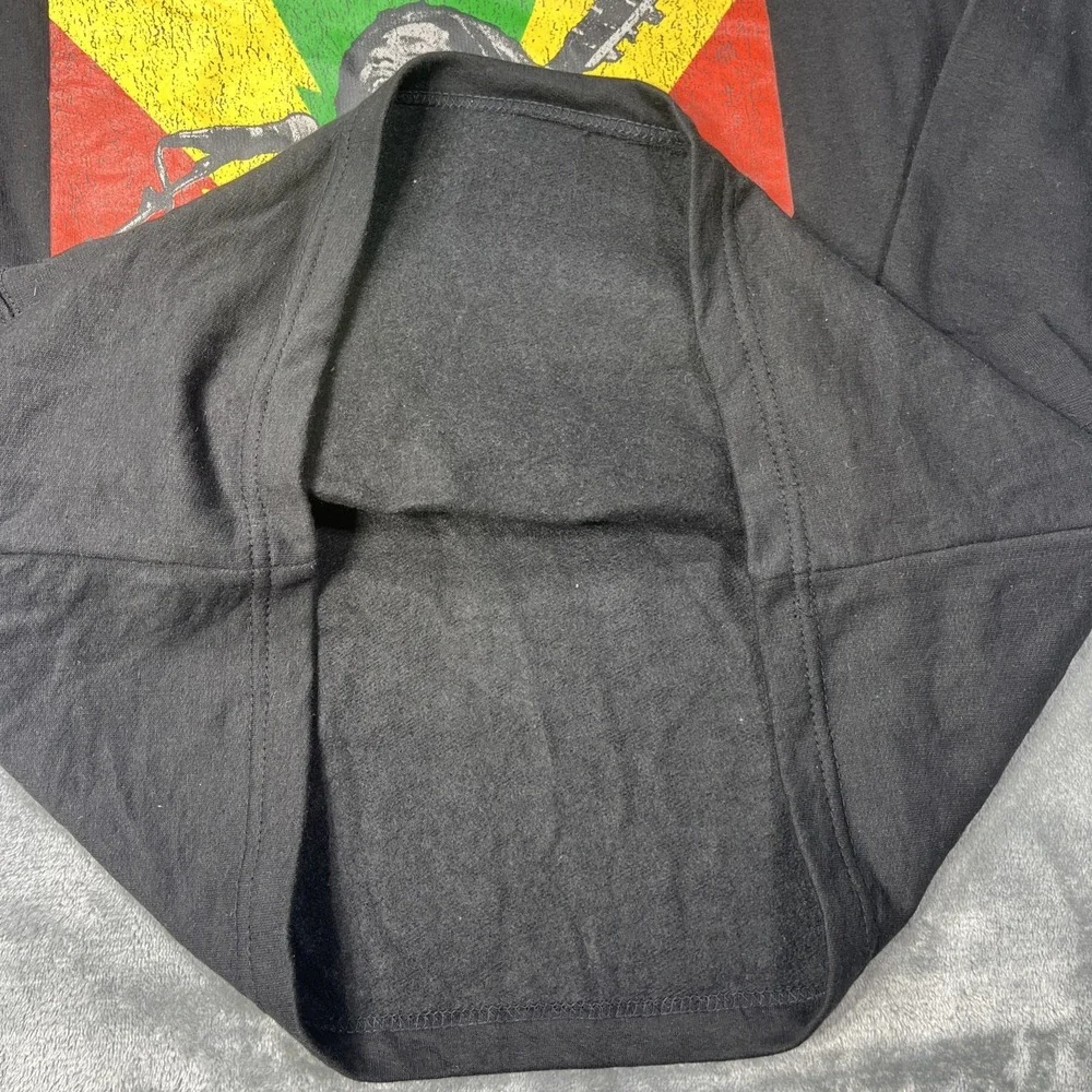 Bob Marley Zion Thermal Men‎ Small Black Fleece Knit Sweater Long Sleeve NEW